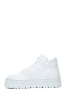 Women's White Thick Sole High Top Sneaker | Derimod Women's White Thick Sole High Top Sneaker | Derimod