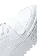 Women's White Thick Sole High Top Sneaker | Derimod Women's White Thick Sole High Top Sneaker | Derimod