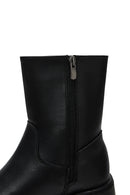 Women's Black Thick Soled Zippered Boots | Derimod Women's Black Thick Soled Zippered Boots | Derimod