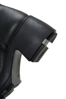 Women's Black Thick Soled Zippered Boots | Derimod Women's Black Thick Soled Zippered Boots | Derimod