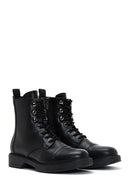 Women's Black Zippered Flat Boots | Derimod Women's Black Zippered Flat Boots | Derimod