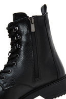 Women's Black Zippered Flat Boots | Derimod Women's Black Zippered Flat Boots | Derimod