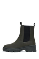 Women's Khaki Chelsea Boots | Derimod Women's Khaki Chelsea Boots | Derimod