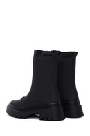 Women's Black Zippered Flat Boots | Derimod Women's Black Zippered Flat Boots | Derimod