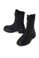 Women's Black Zippered Flat Boots | Derimod Women's Black Zippered Flat Boots | Derimod