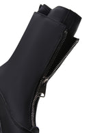Women's Black Zippered Flat Boots | Derimod Women's Black Zippered Flat Boots | Derimod