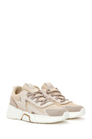 Women's Beige Thick Soled Sneaker | Derimod Women's Beige Thick Soled Sneaker | Derimod