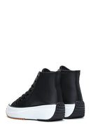 Women's Black Thick Sole High Top Sneaker | Derimod Women's Black Thick Sole High Top Sneaker | Derimod