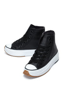Women's Black Thick Sole High Top Sneaker | Derimod Women's Black Thick Sole High Top Sneaker | Derimod