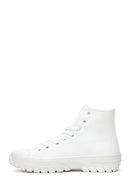 Women's White High Top Sneaker | Derimod Women's White High Top Sneaker | Derimod