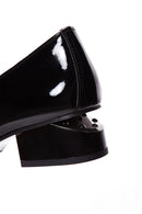 Women's Black Patent Leather Short Heeled Masculine Shoes | Derimod Women's Black Patent Leather Short Heeled Masculine Shoes | Derimod