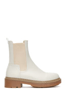 Women's Beige Chelsea Flat Boots | Derimod Women's Beige Chelsea Flat Boots | Derimod
