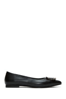 Women's Black Buckle Classic Ballet Ballet | Derimod Women's Black Buckle Classic Ballet Ballet | Derimod