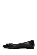 Women's Black Buckle Classic Ballet Ballet | Derimod Women's Black Buckle Classic Ballet Ballet | Derimod