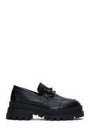 Women's Black Thick Soled Masculine Loafer | Derimod Women's Black Thick Soled Masculine Loafer | Derimod