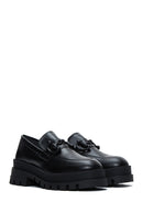 Women's Black Thick Soled Masculine Loafer | Derimod Women's Black Thick Soled Masculine Loafer | Derimod