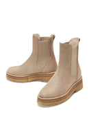 Women's Beige Suede Chelsea Boots | Derimod Women's Beige Suede Chelsea Boots | Derimod