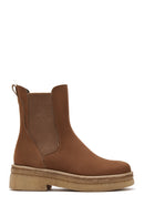 Women's Tan Suede Chelsea Boots | Derimod Women's Tan Suede Chelsea Boots | Derimod