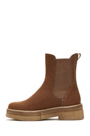 Women's Tan Suede Chelsea Boots | Derimod Women's Tan Suede Chelsea Boots | Derimod