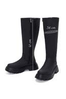Women's Black Zippered Thick Soled Boots | Derimod Women's Black Zippered Thick Soled Boots | Derimod