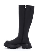 Women's Black Zippered Thick Soled Boots | Derimod Women's Black Zippered Thick Soled Boots | Derimod