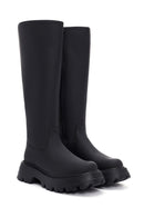 Women's Black Zippered Thick Soled Boots | Derimod Women's Black Zippered Thick Soled Boots | Derimod
