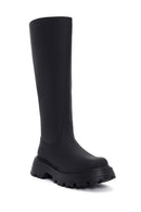 Women's Black Zippered Thick Soled Boots | Derimod Women's Black Zippered Thick Soled Boots | Derimod