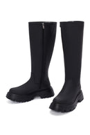 Women's Black Zippered Thick Soled Boots | Derimod Women's Black Zippered Thick Soled Boots | Derimod