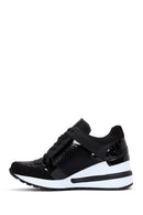 Women's Black Wedge Heeled Sneaker | Derimod Women's Black Wedge Heeled Sneaker | Derimod