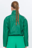 Flora Women's Leather Jacket | Derimod Flora Women's Leather Jacket | Derimod