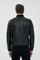 Cavani Men's Black Leather Coat | Derimod Cavani Men's Black Leather Coat | Derimod