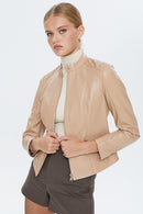 Alison Women's Leather Jacket | Derimod Alison Women's Leather Jacket | Derimod