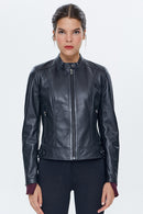 Aida Women's Leather Jacket | Derimod Aida Women's Leather Jacket | Derimod