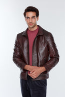 Tom Men's Leather Coat | Derimod Tom Men's Leather Coat | Derimod