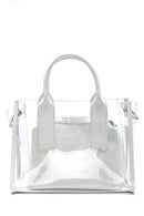 Women's Transparent Crocodile Patterned Shoulder Bag | Derimod Women's Transparent Crocodile Patterned Shoulder Bag | Derimod