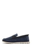 Erkek Lacivert Nubuk Deri Casual Loafer | Derimod Erkek Lacivert Nubuk Deri Casual Loafer | Derimod