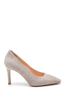 Women's Suede Leather Heeled Shoes | Derimod Women's Suede Leather Heeled Shoes | Derimod