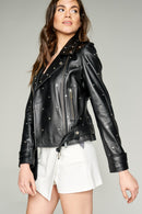Amor Women's Leather Jacket | Derimod Amor Women's Leather Jacket | Derimod