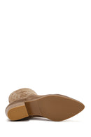 Women's Suede Leather Cowboy Boots | Derimod Women's Suede Leather Cowboy Boots | Derimod