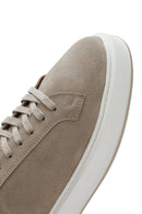Men's Beige Thick Soled Laced Suede Leather Sneaker | Derimod Men's Beige Thick Soled Laced Suede Leather Sneaker | Derimod