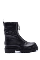 Women's Zippered Leather Boots | Derimod Women's Zippered Leather Boots | Derimod