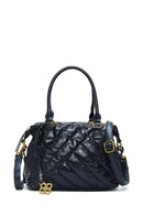 Women's Navy Blue Quilted Handbag | Derimod Women's Navy Blue Quilted Handbag | Derimod