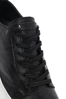 Erkek Siyah Bağcıklı Kalın Tabanlı Deri Sneaker | Derimod Erkek Siyah Bağcıklı Kalın Tabanlı Deri Sneaker | Derimod