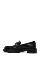 Women's Black Leather Masculine Casual Loafer | Derimod Women's Black Leather Masculine Casual Loafer | Derimod