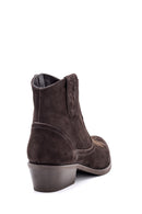 Women's Suede Leather Cowboy Boots | Derimod Women's Suede Leather Cowboy Boots | Derimod