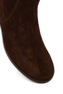 Women's Brown Suede Leather Boot | Derimod Women's Brown Suede Leather Boot | Derimod