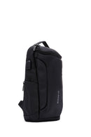 D-Pack Men's Black Technological Fabric Crossbody Bag | Derimod D-Pack Men's Black Technological Fabric Crossbody Bag | Derimod
