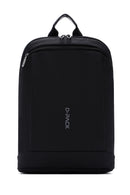 D-Pack Unisex Black Fabric Backpack | Derimod D-Pack Unisex Black Fabric Backpack | Derimod