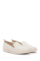 Women's Beige Leather Comfort Loafer | Derimod Women's Beige Leather Comfort Loafer | Derimod