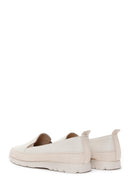 Women's Beige Leather Comfort Loafer | Derimod Women's Beige Leather Comfort Loafer | Derimod
